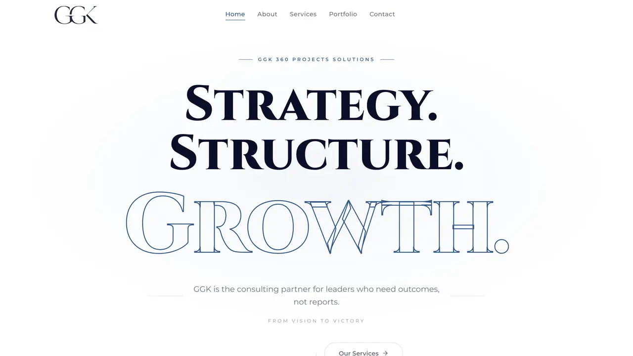 GGK Group homepage (ggkgroup.ae), the top of the live site.